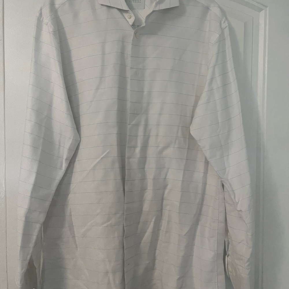 Forrest Lennard Men's White Striped Shirt